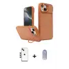 ieg™ iPhone 14 Kılıf İz Modern Prime - Siyah Joko Magic 5D Cam + Shine Kamera Lens - KI