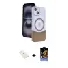 ieg™ iPhone 14 Kılıf Kozmos Form Özel Seri - Siyah Buffer Hayalet Cam Ekran Koruyucu + Diamond Kamera Lens - SABE