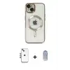 ieg™ iPhone 14 Kılıf Nova Işık Özel Seri - Siyah Joko Magic 5D Cam + Shine Kamera Lens - MI