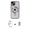 ieg™ iPhone 14 Kılıf Nova Işık Özel Seri - Siyah Joko Magic 5D Cam + Shine Kamera Lens - MI