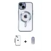ieg™ iPhone 14 Kılıf Nova Işık Özel Seri - Siyah Joko Magic 5D Cam + Shine Kamera Lens - MI