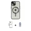 ieg™ iPhone 14 Kılıf Nova Işık Özel Seri - Siyah Joko Magic 5D Cam + Shine Kamera Lens - MI