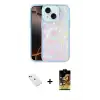 ieg™ iPhone 14 Kılıf Odak Prime - Siyah Buffer Cam Ekran Koruyucu + Diamond Kamera Lens - YL