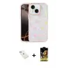 ieg™ iPhone 14 Kılıf Odak Prime - Siyah Buffer Cam Ekran Koruyucu + Diamond Kamera Lens - YL