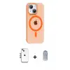ieg™ iPhone 14 Kılıf Pusula Form Özel Seri - Siyah Joko Magic 5D Cam + Shine Kamera Lens - MI