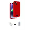 ieg™ iPhone 14 Kılıf Vadi Çizgi Prime - Siyah Joko Magic 5D Cam + Diamond Kamera Lens - KI