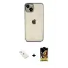 ieg™ iPhone 14 Kılıf Vadi Minimal - Siyah Buffer Cam Ekran Koruyucu + Diamond Kamera Lens - KI