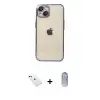 ieg™ iPhone 14 Kılıf Vadi Minimal - Siyah Joko Magic 5D Cam + Diamond Kamera Lens - KI