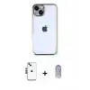 ieg™ iPhone 14 Kılıf Vadi Minimal - Siyah Joko Magic 5D Cam + Shine Kamera Lens - SH