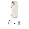 ieg™ iPhone 14 Kılıf Yankı Serisi - Siyah Joko Magic 5D Cam + Shine Kamera Lens - MI
