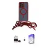 ieg™ iPhone 14 Pro Max Kılıf Eksen Özel Seri - Siyah Bilvis 5in1 3D Magic Cam Ekran Koruyucu + Bilvis Titan Kamera Lens - SH