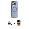 ieg™ iPhone 14 Pro Max Kılıf Kıvılcım Asil Özel Seri - Siyah Buffer Cam Ekran Koruyucu + Bilvis Titan Kamera Lens - SH