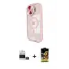 ieg™ iPhone 14 Pro Max Kılıf Kıvılcım Modern Koleksiyonu - Siyah Buffer Cam Ekran Koruyucu + Bilvis Titan Kamera Lens - GS