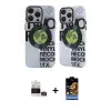 ieg™ iPhone 14 Pro Max Kılıf Nova Doku Koleksiyonu - Siyah Buffer Hayalet Cam Ekran Koruyucu + Bilvis Titan Kamera Lens - GD