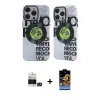 ieg™ iPhone 14 Pro Max Kılıf Nova Doku Koleksiyonu - Siyah Buffer Hayalet Cam Ekran Koruyucu + Bilvis Titan Kamera Lens - DNMR
