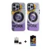 ieg™ iPhone 14 Pro Max Kılıf Nova Doku Koleksiyonu - Siyah Buffer Hayalet Cam Ekran Koruyucu + Bilvis Titan Kamera Lens - DNMR