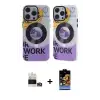 ieg™ iPhone 14 Pro Max Kılıf Nova Doku Koleksiyonu - Siyah Buffer Hayalet Cam Ekran Koruyucu + Bilvis Titan Kamera Lens - GD