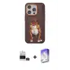 ieg™ iPhone 14 Pro Max Kılıf Nova Form Koleksiyonu - Siyah Bilvis 5in1 3D Magic Cam Ekran Koruyucu + Bilvis Titan Kamera Lens - GD