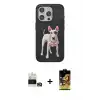 ieg™ iPhone 14 Pro Max Kılıf Nova Form Koleksiyonu - Siyah Buffer Cam Ekran Koruyucu + Bilvis Titan Kamera Lens - GD