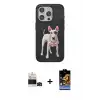 ieg™ iPhone 14 Pro Max Kılıf Nova Form Koleksiyonu - Siyah Buffer Hayalet Cam Ekran Koruyucu + Bilvis Titan Kamera Lens - SH