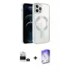ieg™ iPhone 14 Pro Max Kılıf Nova Işık Özel Seri - Siyah Bilvis 5in1 3D Magic Cam Ekran Koruyucu + Bilvis Titan Kamera Lens - DNMR