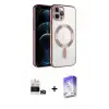 ieg™ iPhone 14 Pro Max Kılıf Nova Işık Özel Seri - Siyah Bilvis 5in1 3D Magic Cam Ekran Koruyucu + Bilvis Titan Kamera Lens - GD