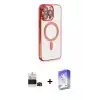 ieg™ iPhone 14 Pro Max Kılıf Nova Işık Özel Seri - Siyah Bilvis 5in1 3D Magic Cam Ekran Koruyucu + Bilvis Titan Kamera Lens - SH