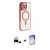 ieg™ iPhone 14 Pro Max Kılıf Nova Işık Özel Seri - Siyah Bilvis 5in1 3D Magic Cam Ekran Koruyucu + Bilvis Titan Kamera Lens - DNMR