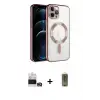 ieg™ iPhone 14 Pro Max Kılıf Nova Işık Özel Seri - Siyah Joko Magic 5D Hayalet Cam + Bilvis Titan Kamera Lens - GD