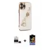 ieg™ iPhone 14 Pro Max Kılıf Nova Işık Prime - Siyah Buffer Hayalet Cam Ekran Koruyucu + Bilvis Titan Kamera Lens - SH