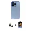 ieg™ iPhone 14 Pro Max Kılıf Siluet Minimal Özel Seri - Siyah Buffer Hayalet Cam Ekran Koruyucu + Bilvis Titan Kamera Lens - GD
