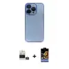 ieg™ iPhone 14 Pro Max Kılıf Siluet Minimal Özel Seri - Siyah Buffer Hayalet Cam Ekran Koruyucu + Bilvis Titan Kamera Lens - GS