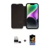 ieg™ iPhone 14 Pro Max Kılıf Siluet Minimal Serisi - Siyah Buffer Hayalet Cam Ekran Koruyucu + Bilvis Titan Kamera Lens - SH