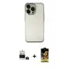 ieg™ iPhone 14 Pro Max Kılıf Vadi Minimal - Siyah Buffer Cam Ekran Koruyucu + Bilvis Titan Kamera Lens - DNMR