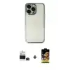 ieg™ iPhone 14 Pro Max Kılıf Vadi Minimal - Siyah Buffer Cam Ekran Koruyucu + Bilvis Titan Kamera Lens - DNMR