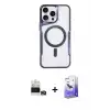 ieg™ iPhone 14 Pro Max Kılıf Yadigar Klasik Özel Seri - Siyah Bilvis 5in1 5D Magic Hayalet Cam Ekran Koruyucu + Bilvis Titan Kamera Lens - GD