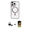 ieg™ iPhone 14 Pro Max Kılıf Yadigar Klasik Özel Seri - Siyah Buffer Cam Ekran Koruyucu + Bilvis Titan Kamera Lens - SH