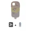 ieg™ iPhone 15 Pro Max Kılıf Akış Yansıma - Siyah Joko Magic 5D Cam + PVD Metal Kamera Lens - GI
