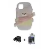 ieg™ iPhone 15 Pro Max Kılıf Akış Yansıma - Siyah Vanessa Magic Cam + Raze Metal Kamera Lens - SH