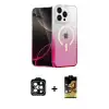 ieg™ iPhone 15 Pro Max Kılıf Eksen Minimal Özel Seri - Siyah Buffer Cam Ekran Koruyucu + PVD Metal Kamera Lens - TU