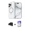 ieg™ iPhone 15 Pro Max Kılıf Kıvılcım Form Prime - Siyah Bilvis 5in1 3D Magic Cam Ekran Koruyucu + Raze Metal Kamera Lens - TMGI
