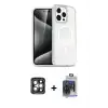 ieg™ iPhone 15 Pro Max Kılıf Nova Asil Prime - Siyah Vanessa Magic Cam + PVD Metal Kamera Lens - GI