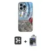 ieg™ iPhone 15 Pro Max Kılıf Nova Doku Prime - Siyah Vanessa Magic Cam + PVD Metal Kamera Lens - GI