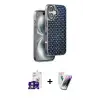 ieg™ iPhone 16 Kılıf Siluet Form Serisi - Şeffaf Pasifik Cam Ekran Koruyucu + Bilvis Titan Kamera Lens - PE