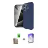 ieg™ iPhone 16 Pro Max Kılıf Eksen Form Prime - Siyah Bilvis 5in1 3D Magic Cam Ekran Koruyucu + Raze Metal Kamera Lens - CLTM