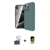 ieg™ iPhone 16 Pro Max Kılıf Eksen Form Prime - Siyah Buffer Cam Ekran Koruyucu + Bilvis Titan Kamera Lens - SH