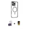 ieg™ iPhone 16 Pro Max Kılıf Eksen Klasik Koleksiyonu - Siyah Buffer Cam Ekran Koruyucu + Bilvis Titan Kamera Lens - SH