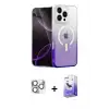 ieg™ iPhone 16 Pro Max Kılıf Eksen Minimal Özel Seri - Siyah Bilvis 5in1 5D Magic Hayalet Cam Ekran Koruyucu + Pers Alüminyum Kamera Lens - GS