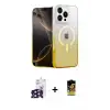 ieg™ iPhone 16 Pro Max Kılıf Eksen Minimal Özel Seri - Siyah Buffer Cam Ekran Koruyucu + Bilvis Titan Kamera Lens - SH