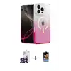ieg™ iPhone 16 Pro Max Kılıf Eksen Minimal Özel Seri - Siyah Buffer Hayalet Cam Ekran Koruyucu + Bilvis Titan Kamera Lens - GS